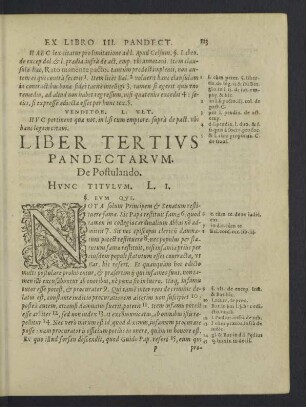 Liber tertius Pandectarum. De Postulando.