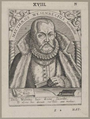 Bildnis des Matthaeus Wesenbecius