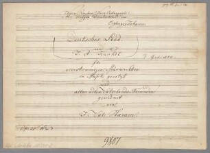 Deutsches Lied, Coro maschile, op. 25/3 - BSB Mus.Schott.Ha 10357-2