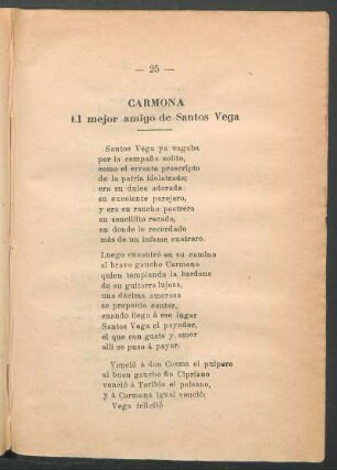 Carmona : El mejor amigo de Santos Vega