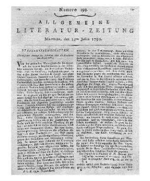 (Fortgesetzte Anzeige der Schriften über die Revolution von Frankreich): Louvet de Couvray, J.-B.: Paris justifié, contre M. Mounier. Paris: [Bailli] 1789