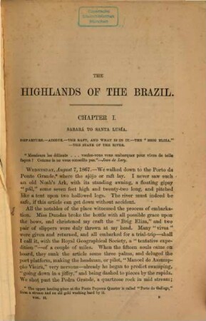 The Highlands of the Brazil, 2