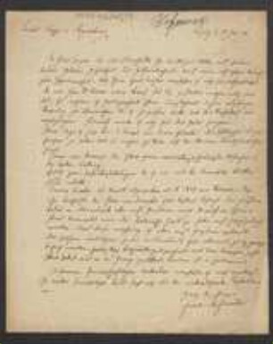 Brief von Friedrich Hofmeister an David Heinrich Hoppe