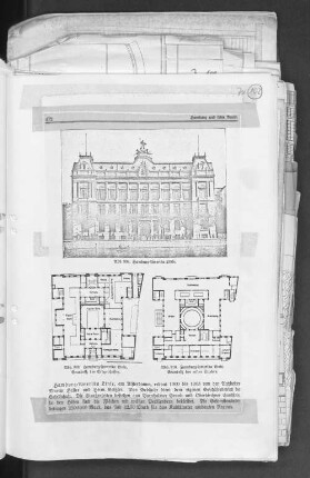 Zu 102. Abb. 908. Hamburg-Amerika Linie. Abb. 909. Hamburg-Amerika Linie, Grundriß des Erdgeschosses. Abb. 910. Hamburg-Amerika Linie, Grundriß des ersten Stockes.