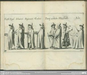 Furstl: Siegel Schwert. Regiment. Crohne. Zweii adeliche Marschalle. Acht ...