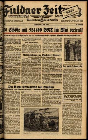 Ausgabe vom Montag, den 01. Juni 1942.