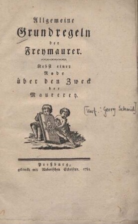 Allgemeine Grundregeln der Freymaurer