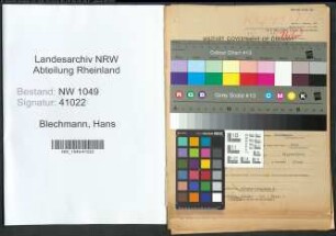 Entnazifizierung Hans Blechmann , geb. 05.10.1911 (Kaufmann)