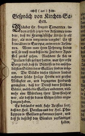 Gespräch von Kirchen-Sachen.