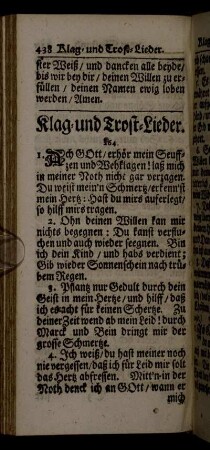 Klag- und Trost-Lieder.