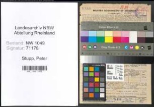 Entnazifizierung Peter Stupp , geb. 22.03.1902 (Landwirt)