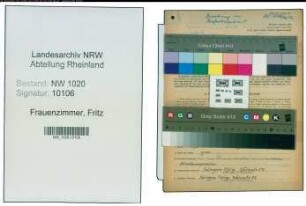 Entnazifizierung Fritz Frauenzimmer , geb. 29.04.1913 ()