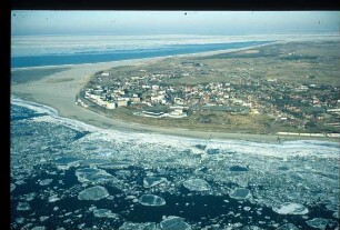 Westkopf Borkum mit Treibeis