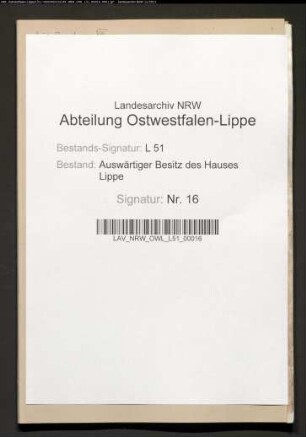 Rechnungen des Amtes Beyenburg