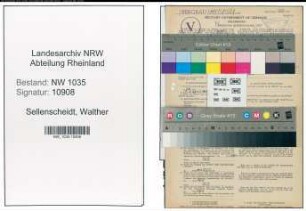Entnazifizierung Walther Sellenscheidt , geb. 30.08.1902 (Ingenieur)