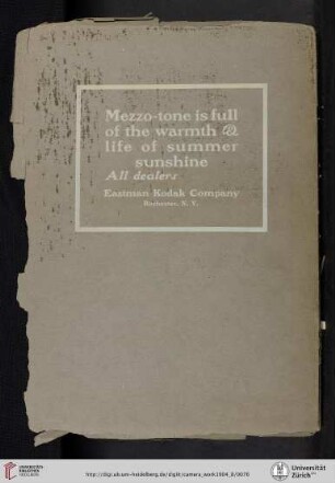 Eastman Kodak Company [Mezzo-tone, back cover verso]