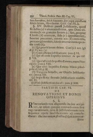 Partis III. Cap. VI. De Renovatione Et Bonis Operibvs.