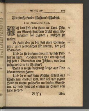 Die funffzehende Paßions-Predigt.