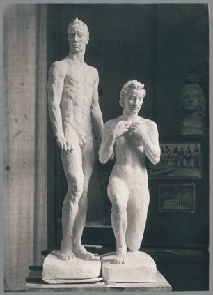 Menschenpaar, Entwurf, 1942, Gips