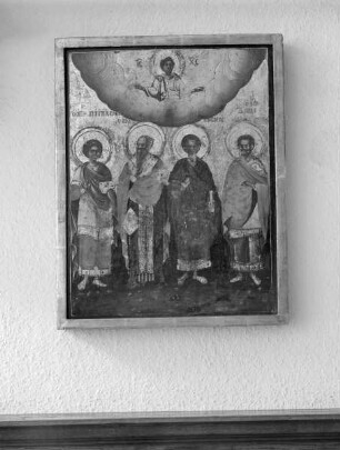 Ikone mit den Heiligen Pantaleon, Hermolaus sowie Cosmas und Damian
