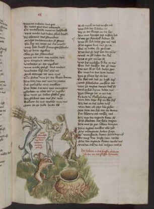 Kette aus Gliedern der Untugend fesselt den Menschen, Folter durch Teufel; (Buch 4)