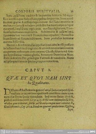 Caput X. Quae et Quot Nam Sint hae Qualitates