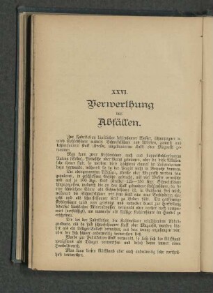 XXVI. Verwerthung von Abfällen.