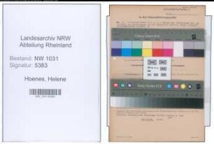 Entnazifizierung Helene Hoenes , geb. 09.03.1901 ()