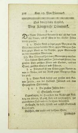Das dreyzehnte Kapitel. Vom Königreiche Daenemark