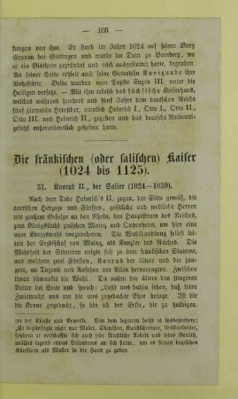 31. Konrad II., der Salier (1024 - 1039)