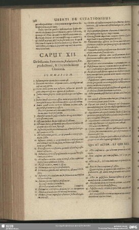 Caput XII. De Instantia, Executione, Rwlatione, Reproductione, & Circumductione Citationis