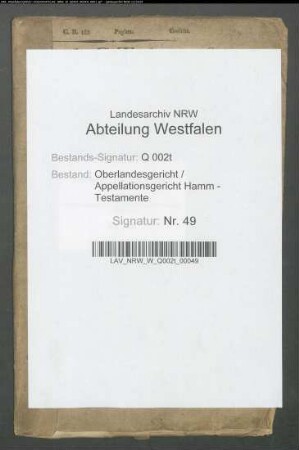 Engels, Isabella Christina geb. Neuhaus, Witwe des Predigers Engels, Herringen