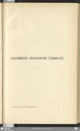 Allgemeine Geologische Übersicht