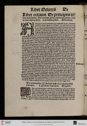 Liber VIII.: de principiis rerum naturalium […]