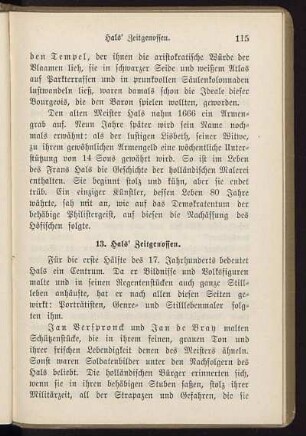 13. Hals' Zeitgenossen.
