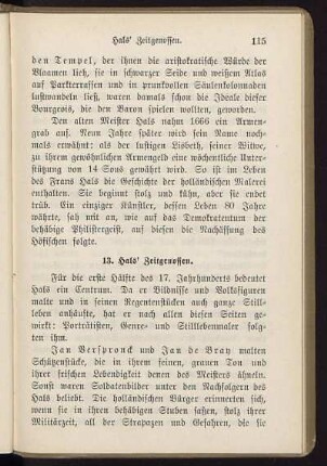 13. Hals' Zeitgenossen.