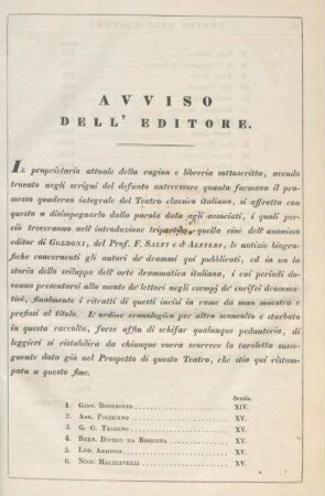 Avviso dell'editore