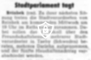 Stadtparlament tagt