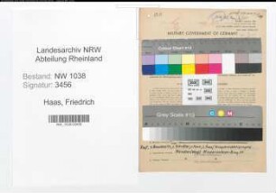Entnazifizierung Friedrich Haas , geb. 02.04.1891 (Bahnbeamter)