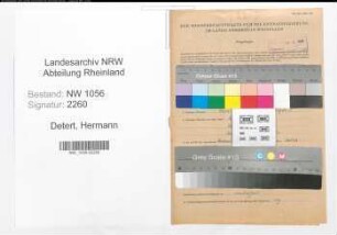 Entnazifizierung Hermann Detert , geb. 06.12.1905 (Arbeiter)