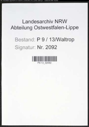 Heiratsregister Standesamt Waltrop