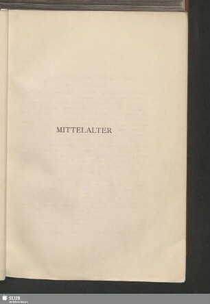 Mittelalter