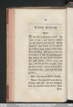 Eilftes Gespräch.