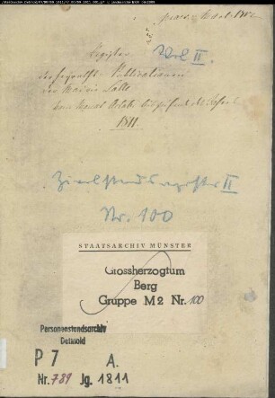 Zivilstandsregister der Munizipalität Lotte (Aufgebote 1811, Oktober bis Dezember). (Gemeinde: Lotte, Kreis Tecklenburg)