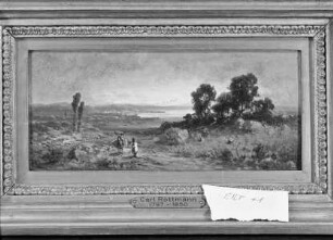 Korfu: Blick auf eine weite Landschaft mit einer Bucht
