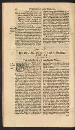Sectio V. De Divortio In Causa Desertionis.
