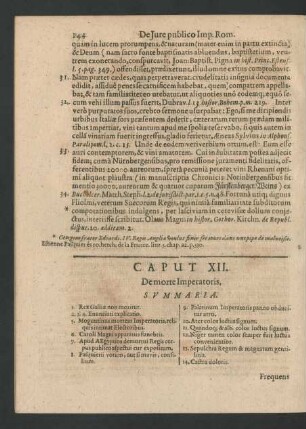 Caput XII. De morte Imperatoris.