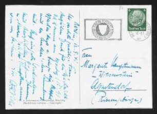 Brief von Carl F. W. Behl an Margarete Hauptmann