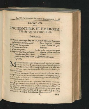 Caput XII. De Incidentibus Et Emergentibus Quaestionibus.