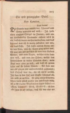 Ein und zwanzigster Brief. - Neun und zwanzigster Brief.